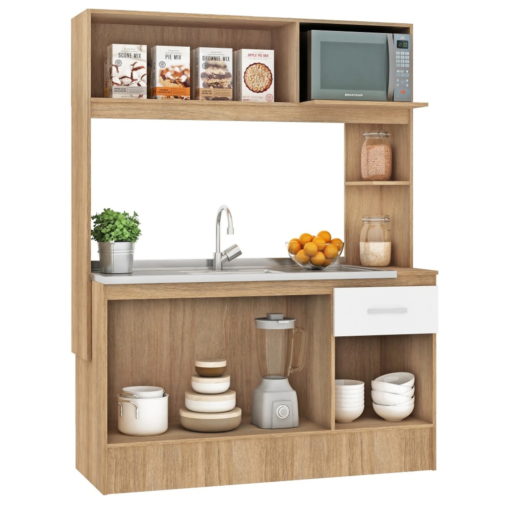 Kit de Cocina - Carvalho/Blanco