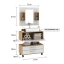 105 GB11 Mueble de Baño Carvalho Blanco