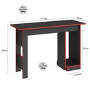 325 MC08 Mesa Escritorio Gamer Graf Rojo