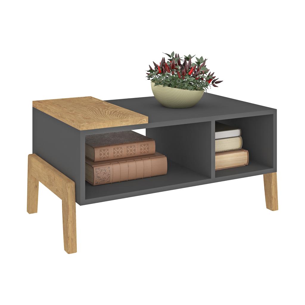 1602 Grafito Wood Mesa de Centro