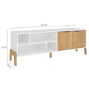 1603 Blanco Wood Rack TV