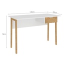 1604 Blanco Wood Escritorio