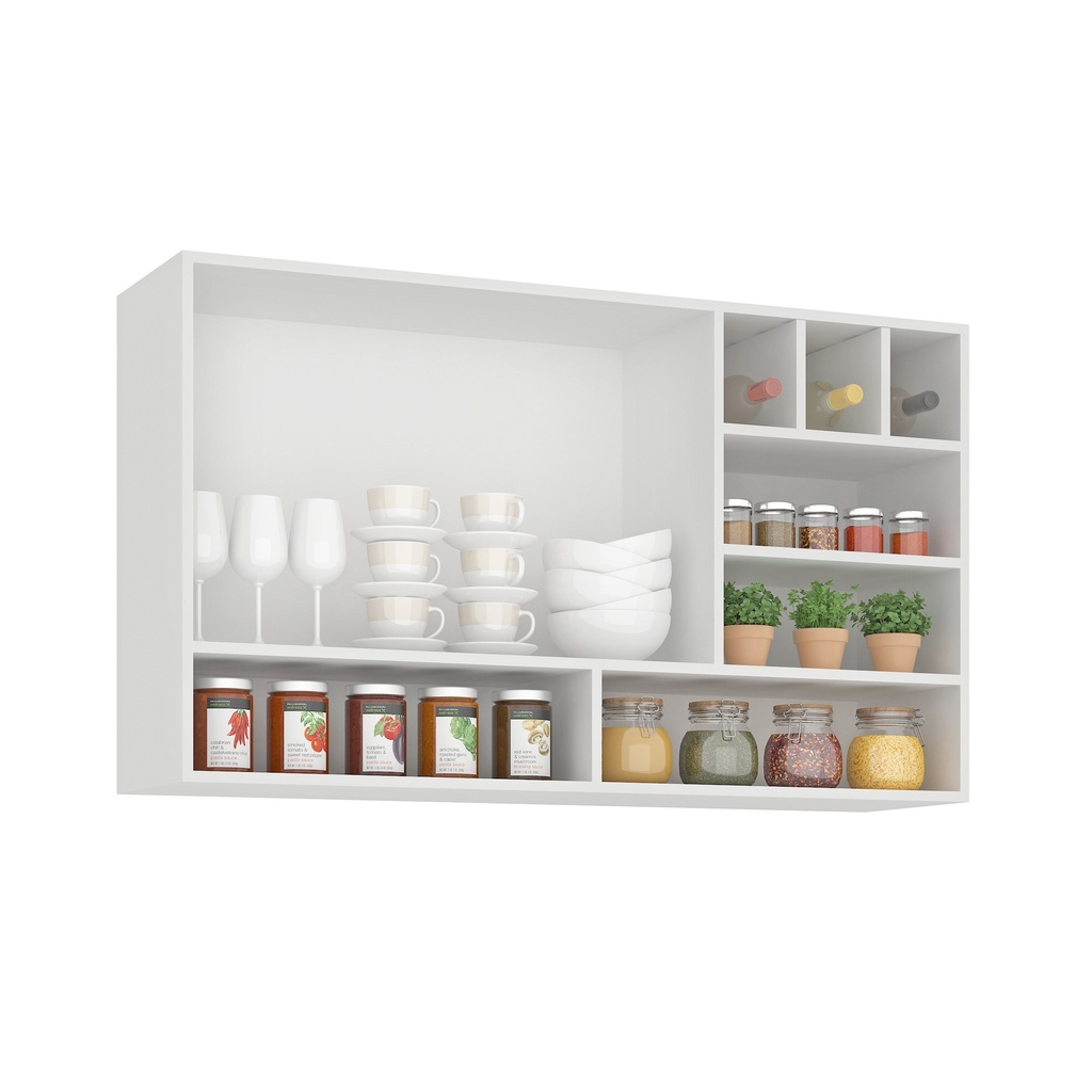 1703 Blanco Wood Aereo Cocina
