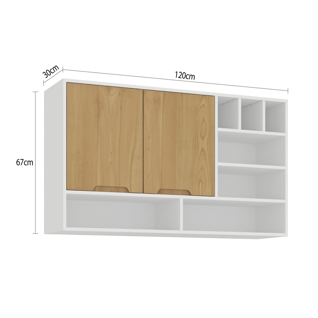 1703 Blanco Wood Aereo Cocina