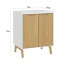 1705 Blanco Wood Bajo Mesada 70cm