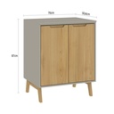 1705 Gris Wood Bajo Mesada 70cm