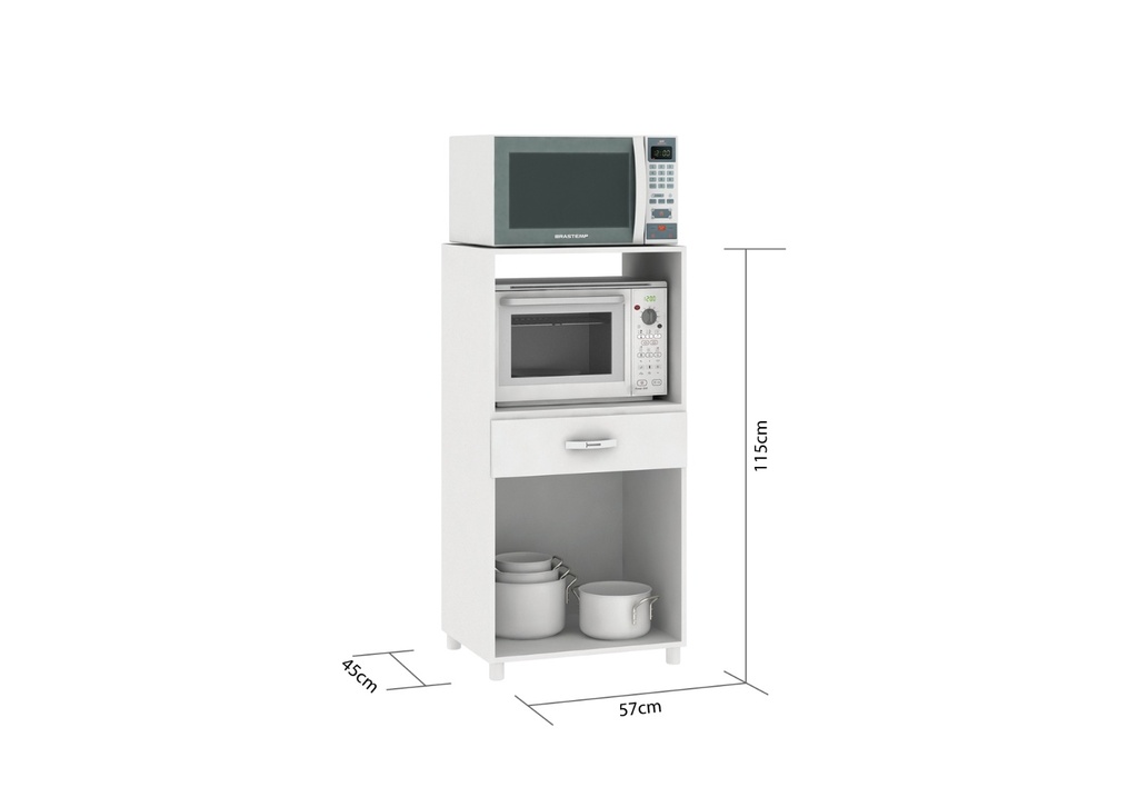 464 Blanco Gabinete para Microondas 57cm