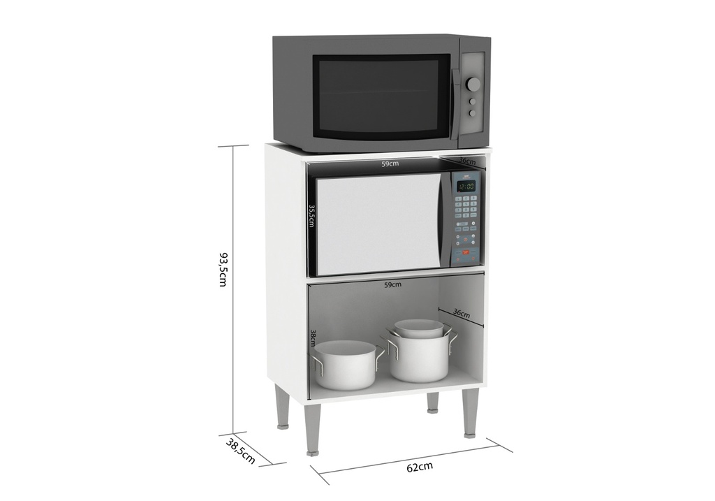 465 Blanco Gabinete para Microondas 62cm