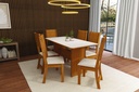 10105 Freijo/Linho Comedor 6 Sillas