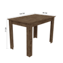 10107 Comedor 4 Sillas Noce/Linho