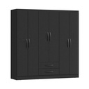 Ropero 6 Puertas - Negro