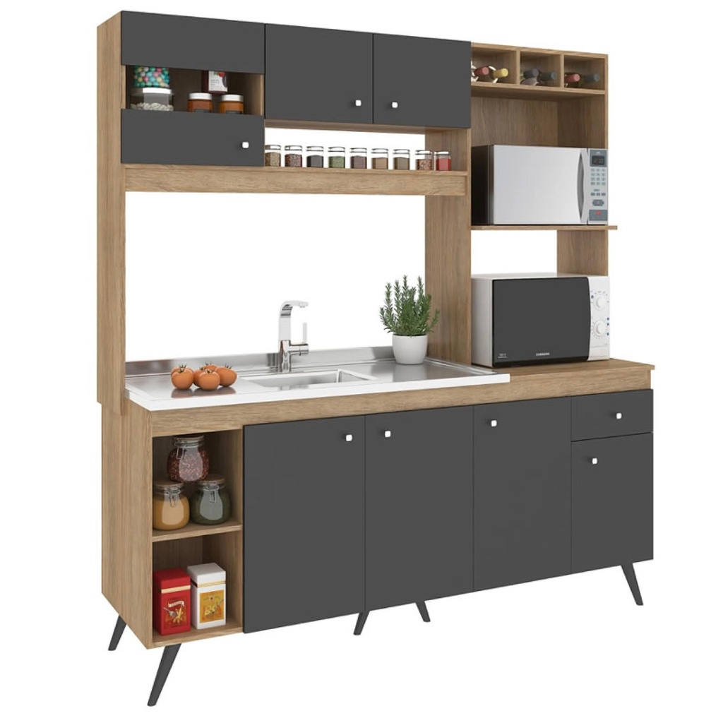 Cocina Integrada - Carvalho/Grafito