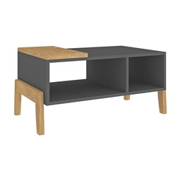 [1602GRAFITOWOOD] Mesa de Centro - Grafito/Wood