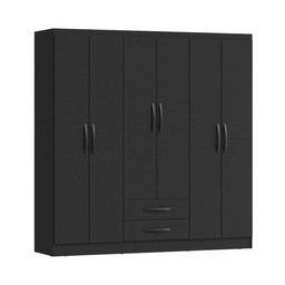 [601NEGRO] Ropero 6 Puertas - Negro