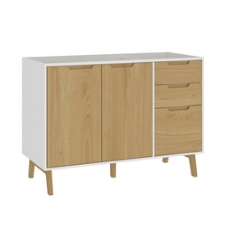 [1702BLANCOWOOD] Bajo Mesada - Blanco/Wood