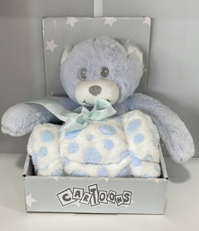 [FRAZADACONPELUCHE] Frazada Con Peluche Celeste