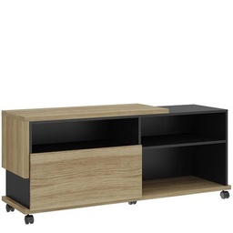 [906NEGROCARVALHO] Rack para TV - Negro/Carvalho