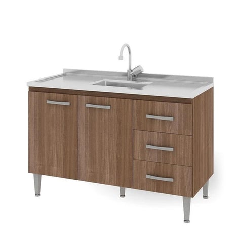 Bajo Mesada 2 Puertas 3 Cajones - Freijo