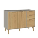 Bajo Mesada - Gris/Wood