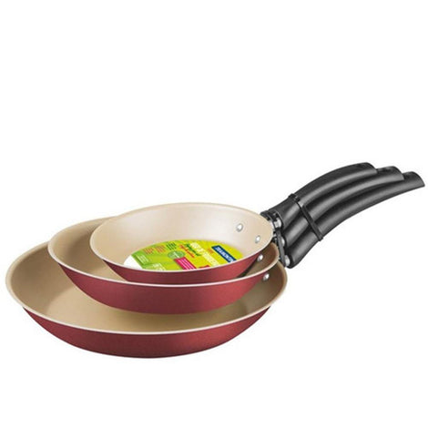 Juego De 3 Sartenes Antiadherentes Tramontina Starflon 20198/761