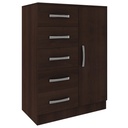 Cómoda 5 Cajones 1 Puerta - Rústico