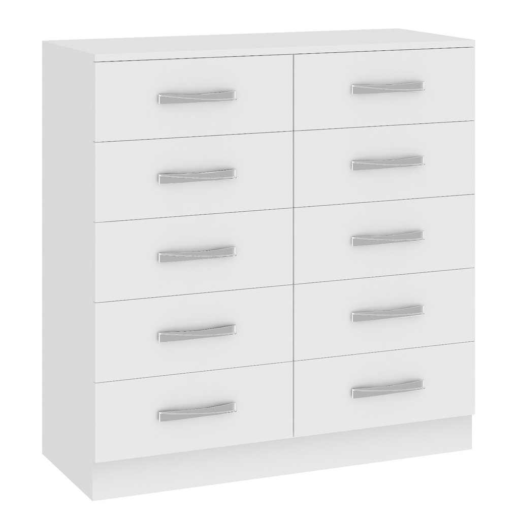 715 Blanco Comoda 10 Cajones Sin Puntura