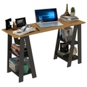 Escritorio con Caballetes - Nogal/Grafito